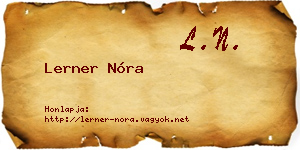Lerner Nóra névjegykártya